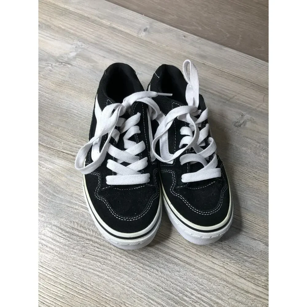 Vans Youth Old Skool Sneakers Black True White Caldrone sz 2.0